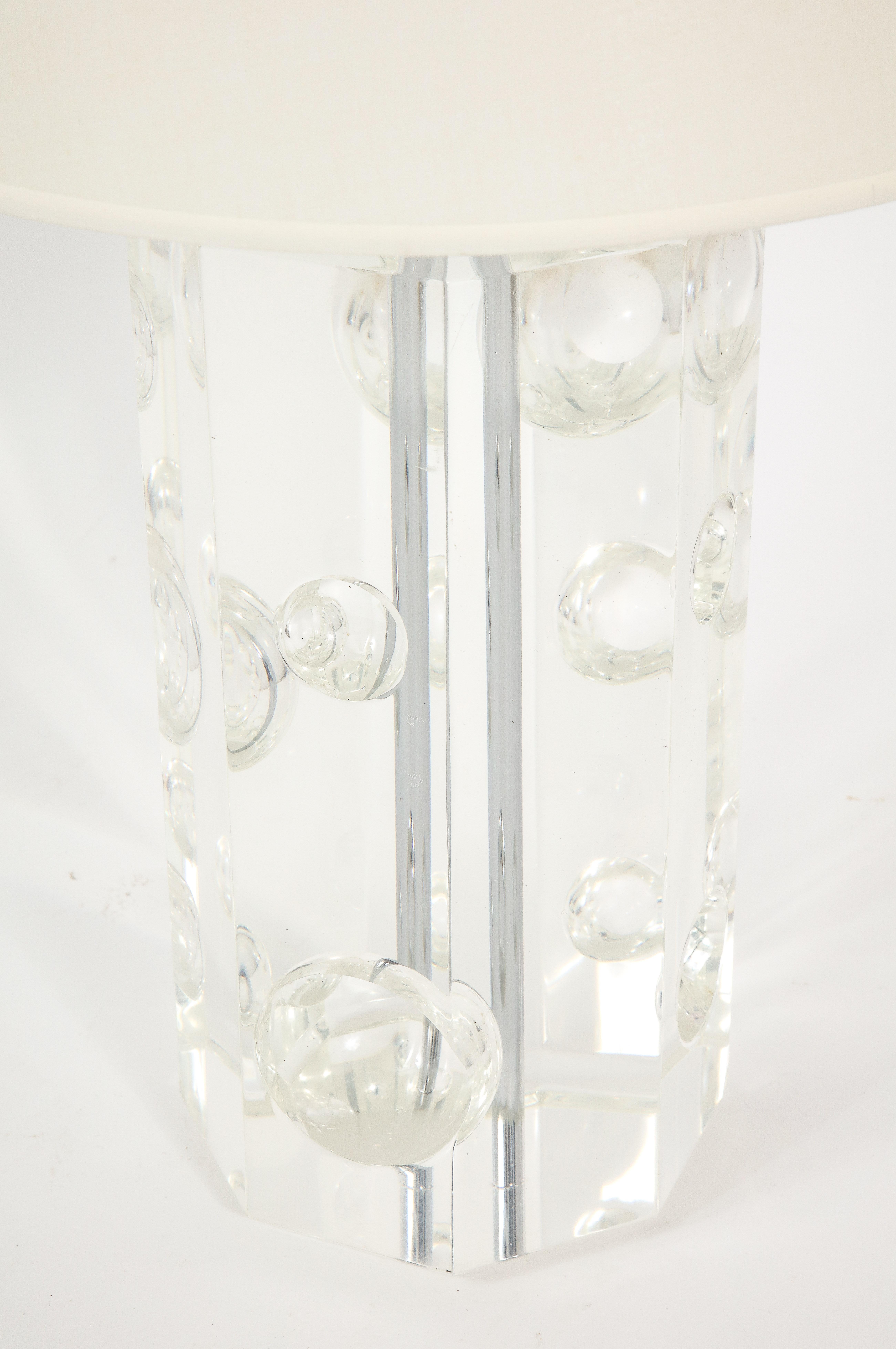 Large Studio Lucite Lamp, USA 1960's For Sale 2