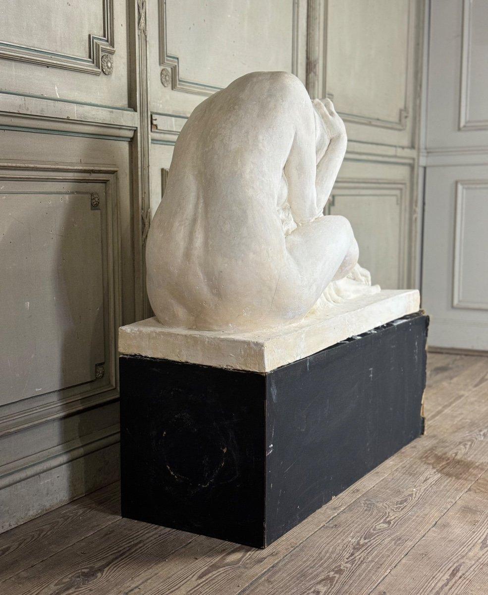 Gesso da studio di grandi dimensioni, Giovane donna nuda, firma sulla base in vendita 5