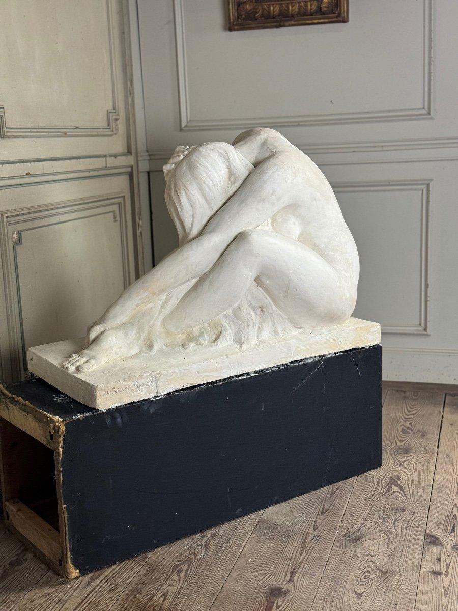 Gesso da studio di grandi dimensioni, Giovane donna nuda, firma sulla base In condizioni ottime in vendita a Honnelles, WHT