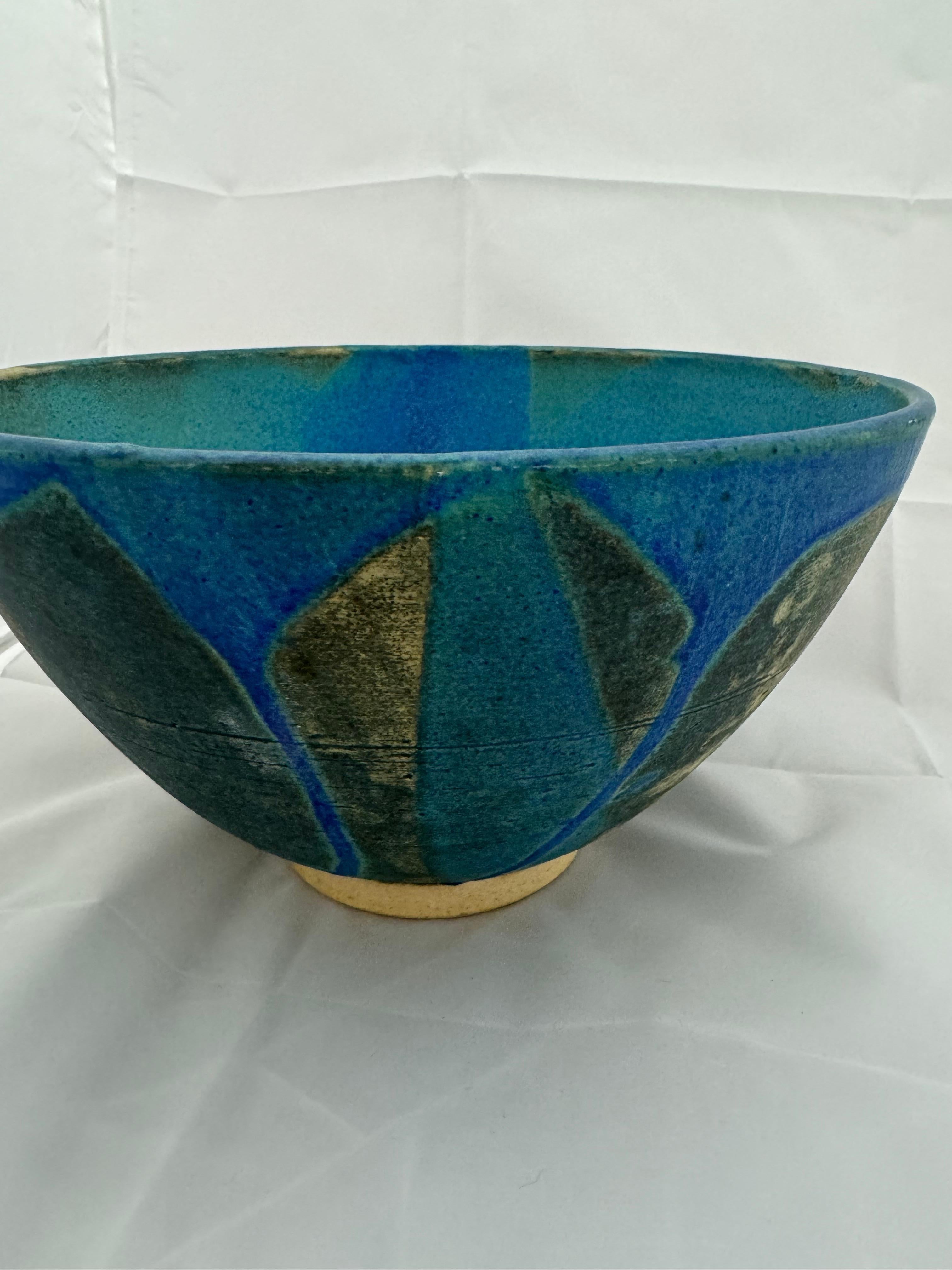 Mid-Century Modern Large Studio Pottery Bowl  For Sale