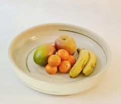Large Studio Pottery Fruit bowl by Mobach 1980's