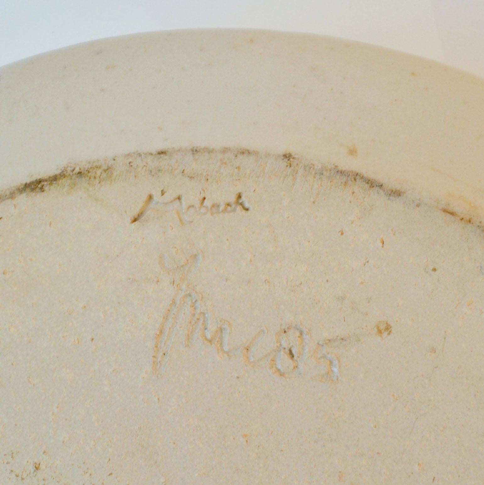 Céramique Grand bol à fruits de Studio Pottery de Mobach des années 1980 en vente