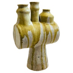 Large Studio Pottery Multi Vase and Candle Holder