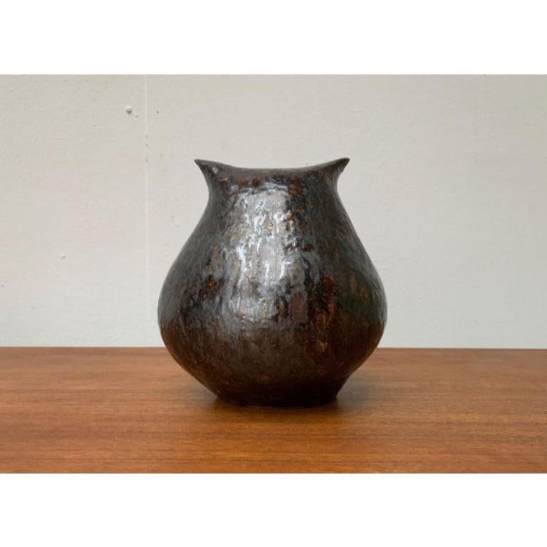 Gran escultura de búho de Studio Pottery, años 80 Cerámico en venta