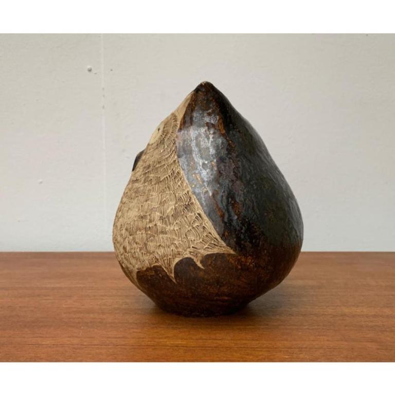 Gran escultura de búho de Studio Pottery, años 80 en venta 1