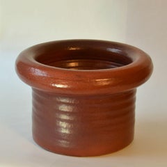 Large Studio Pottery Plant Pot in Deep Red Piet Knepper for Mobach, 1980s