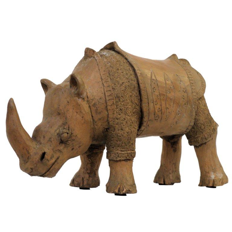 Large Studio Pottery Rhino