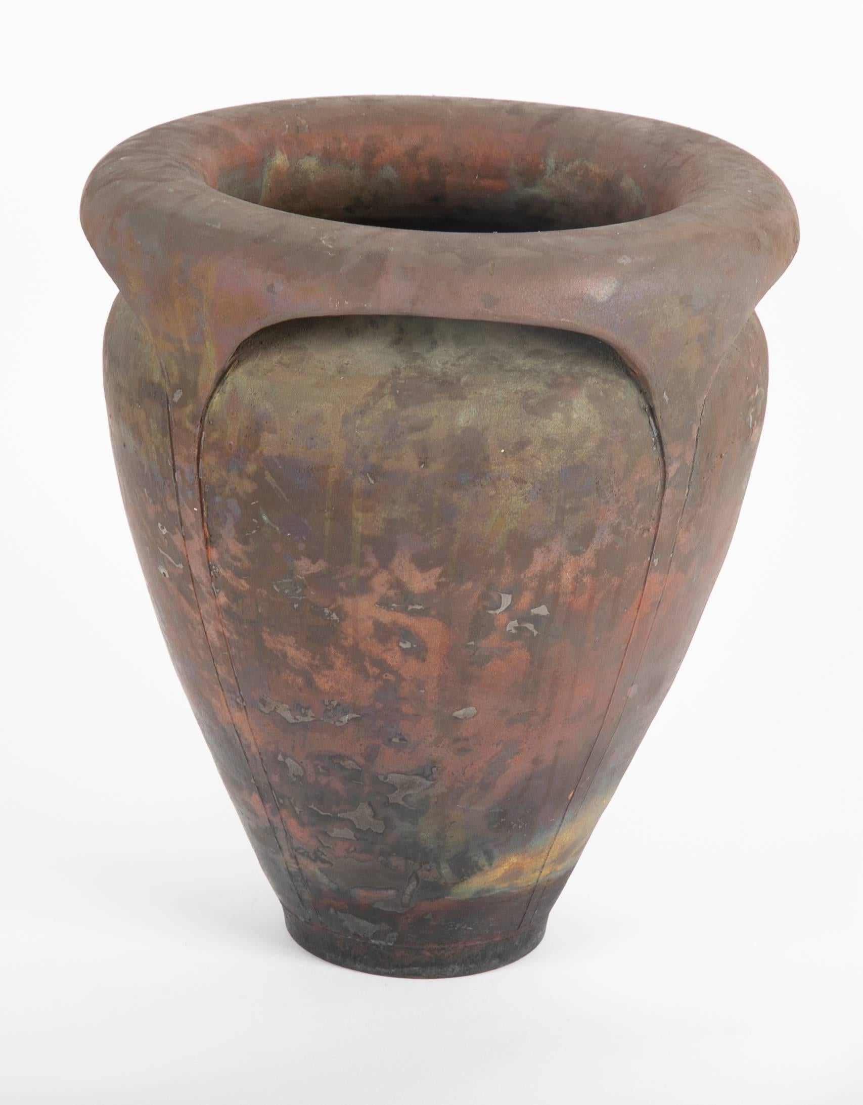 Große Roku-Vase aus Studio-Keramik von Bob Sunday, gebrannt (amerikanisch) im Angebot
