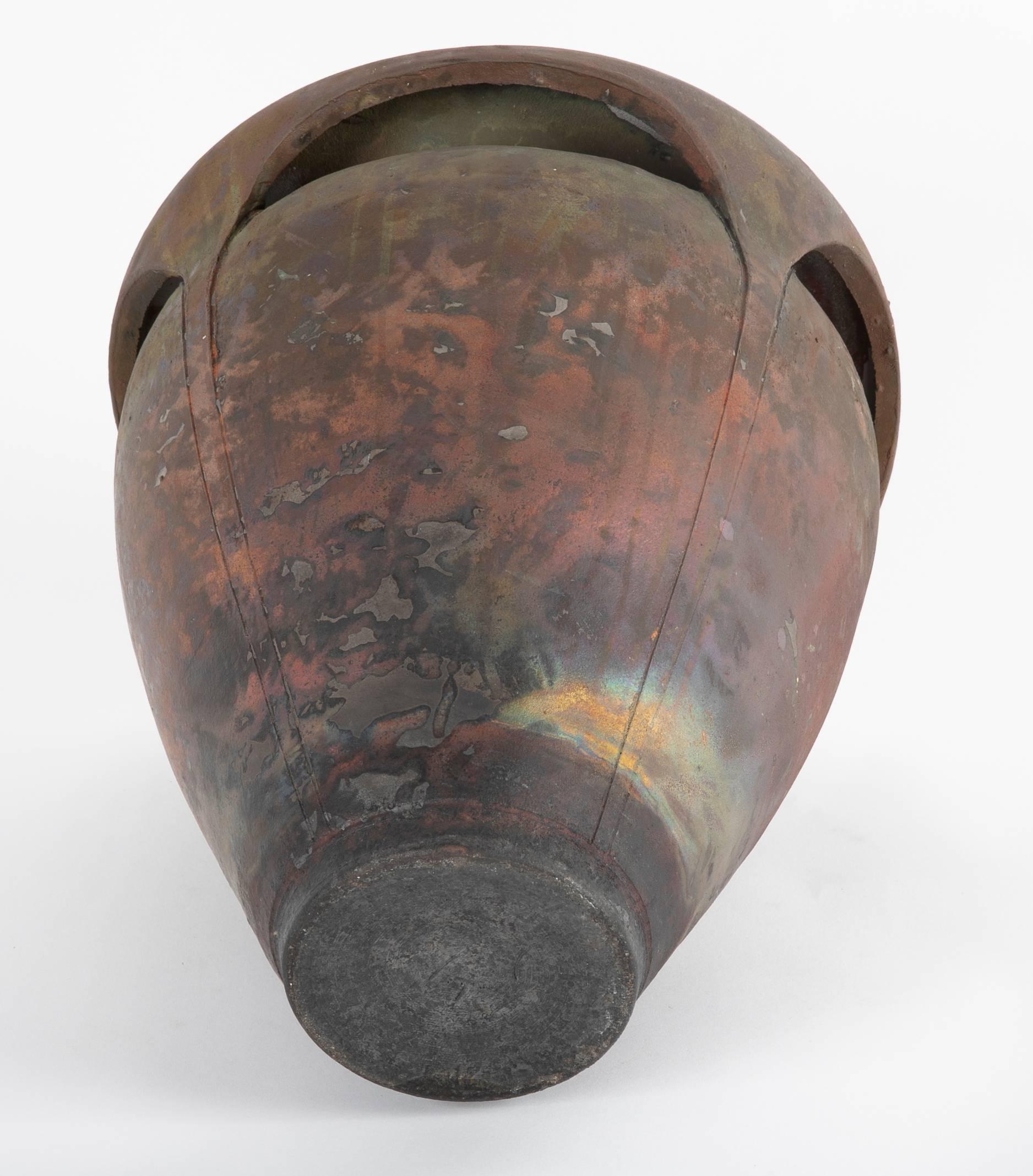 Große Roku-Vase aus Studio-Keramik von Bob Sunday, gebrannt im Zustand „Gut“ im Angebot in Stamford, CT