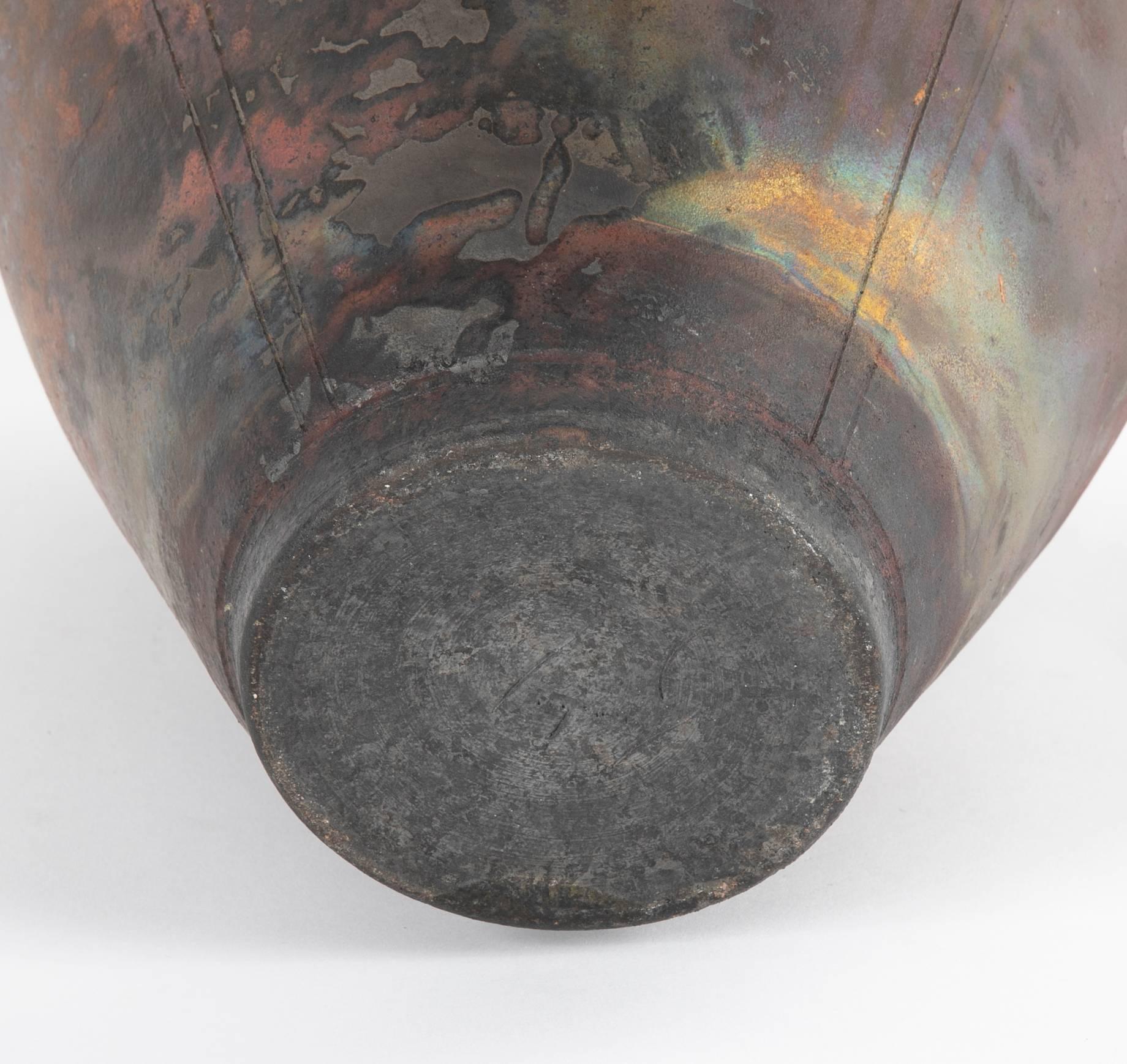 Große Roku-Vase aus Studio-Keramik von Bob Sunday, gebrannt (Ende des 20. Jahrhunderts) im Angebot