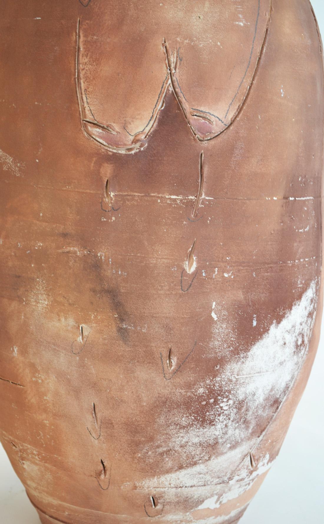 Francese Grande scultura a forma di vaso in Studio Pottery, Francia anni '80 in vendita