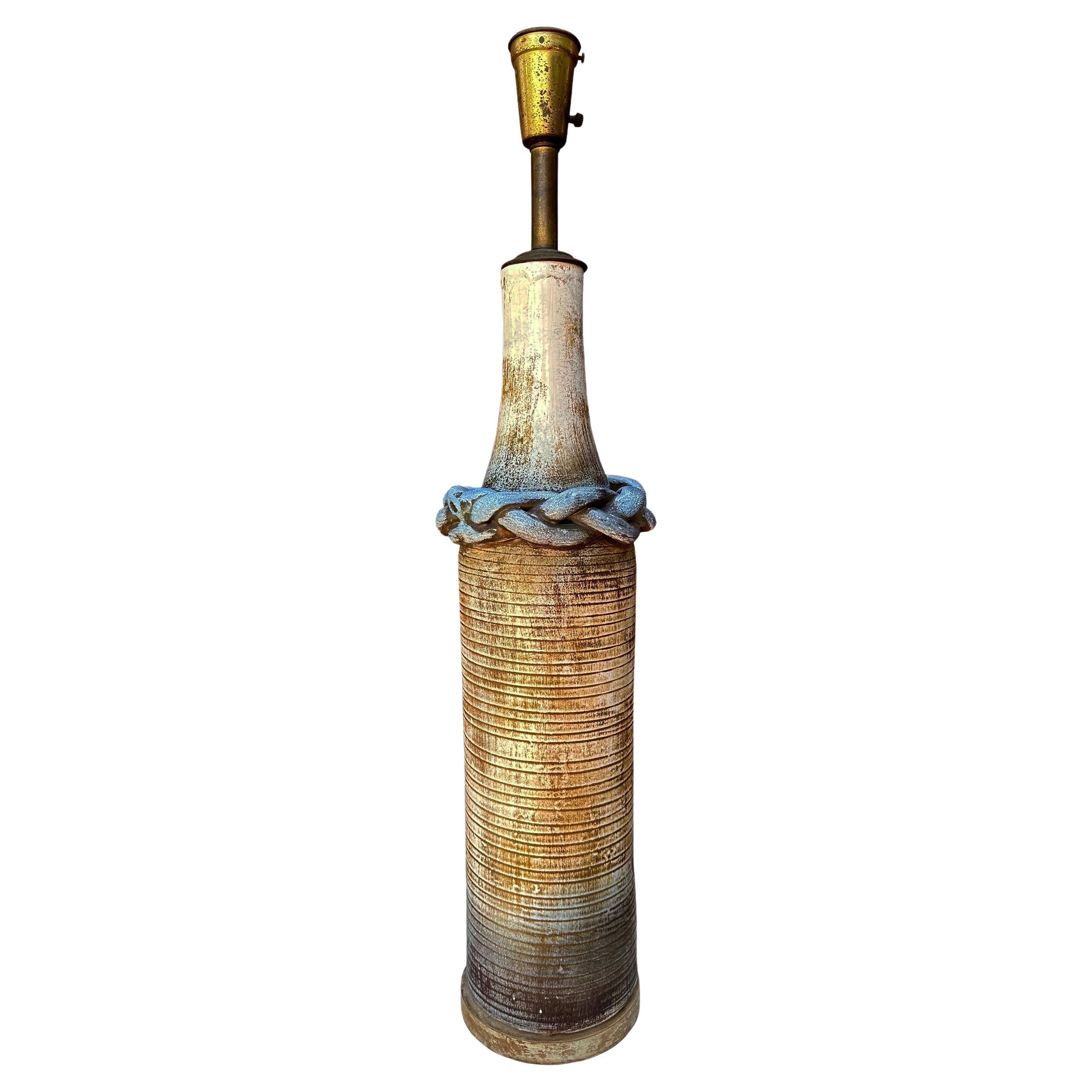 Lampada da tavolo grande Studio Pottery