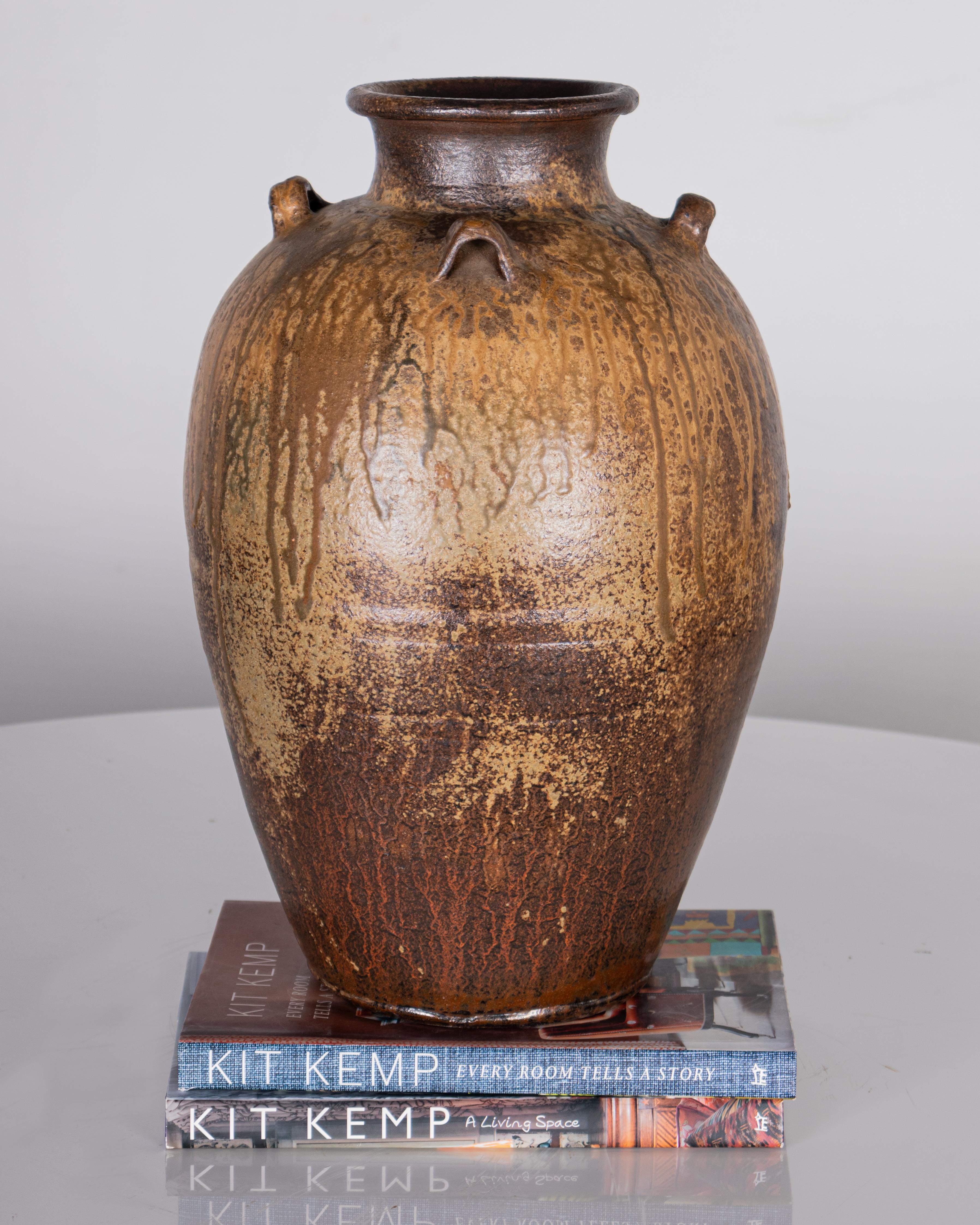 Italian Large Studio Pottery Vase with Japanese Glaze