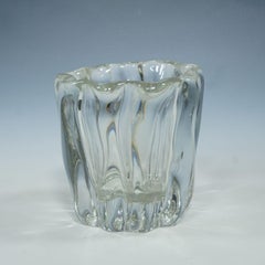 Gran cuenco de vidrio artístico Tocón de árbol de Tapio Wirkkala para Iittala 1951