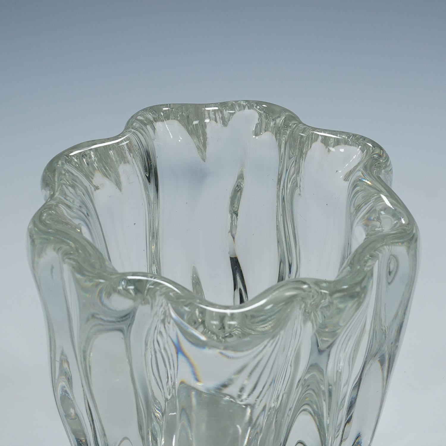 Large Stump of a Tree Art Glass Bowl by Tapio Wirkkala for Iittala 1951 In Good Condition For Sale In Berghuelen, DE