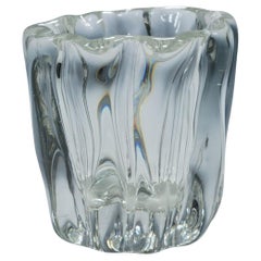 Gran cuenco de vidrio artístico Tocón de árbol de Tapio Wirkkala para Iittala 1951
