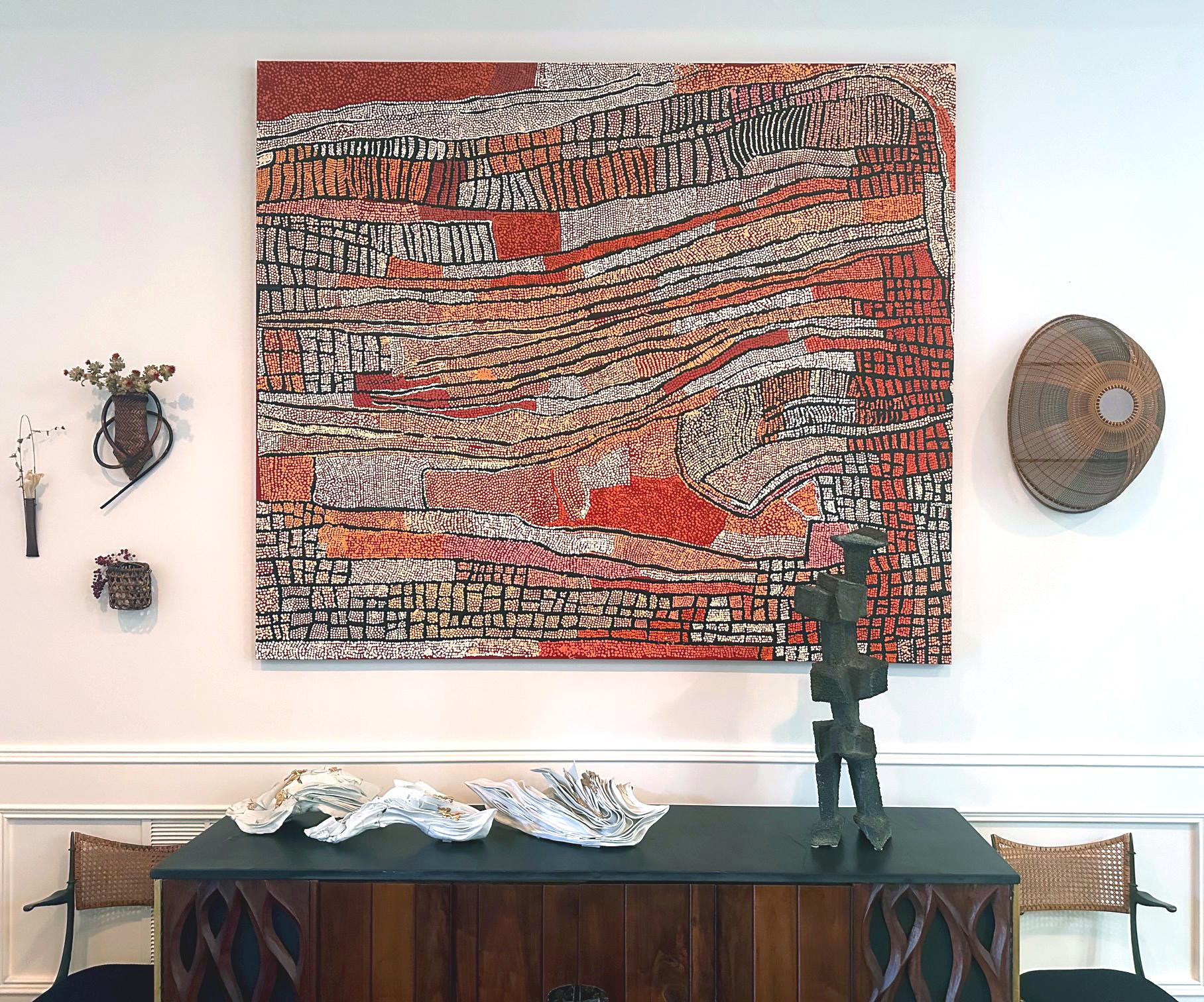 Contemporary Large Stunning Australian Aboriginal Painting by Naata Nungurrayi For Sale