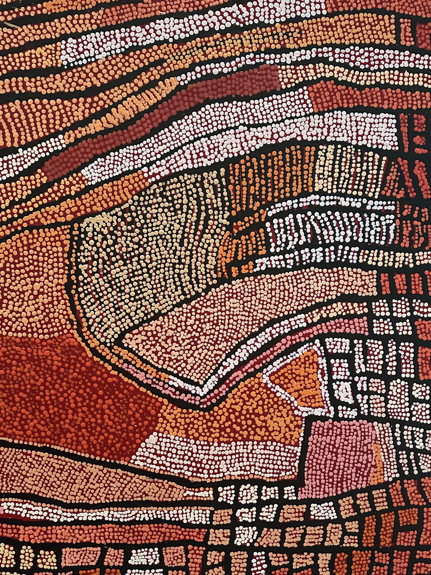 Large Stunning Australian Aboriginal Painting by Naata Nungurrayi For Sale 1