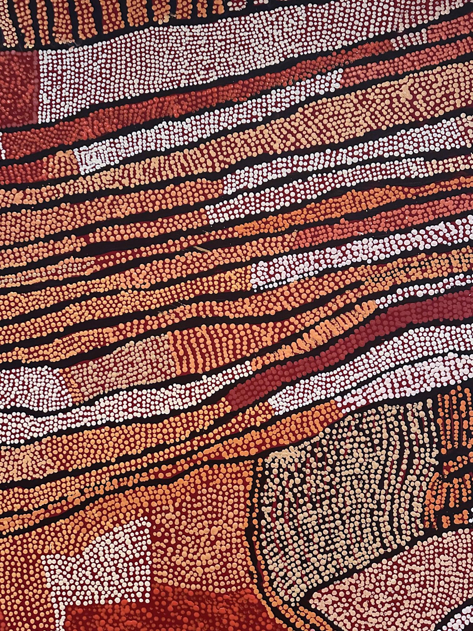 Large Stunning Australian Aboriginal Painting by Naata Nungurrayi For Sale 2