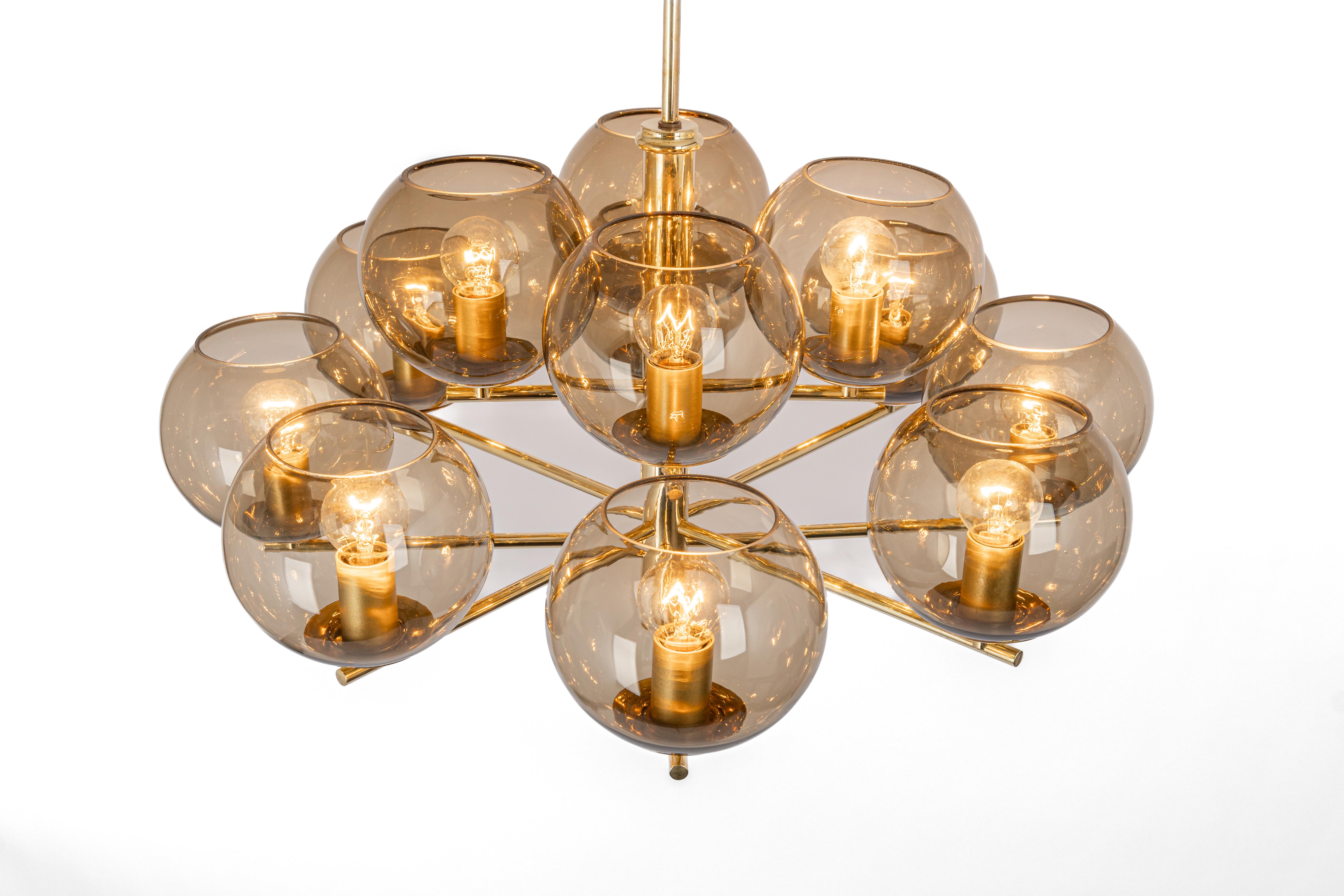 Large Stunning Big Sciolari Style Brass Chandelier, Germany, 1960s For Sale 4