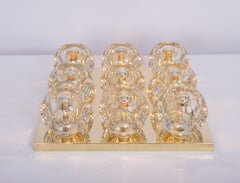 Große, atemberaubende Glas-Einbaubeleuchtung von Peill & Putzler, Deutschland, 1970er Jahre