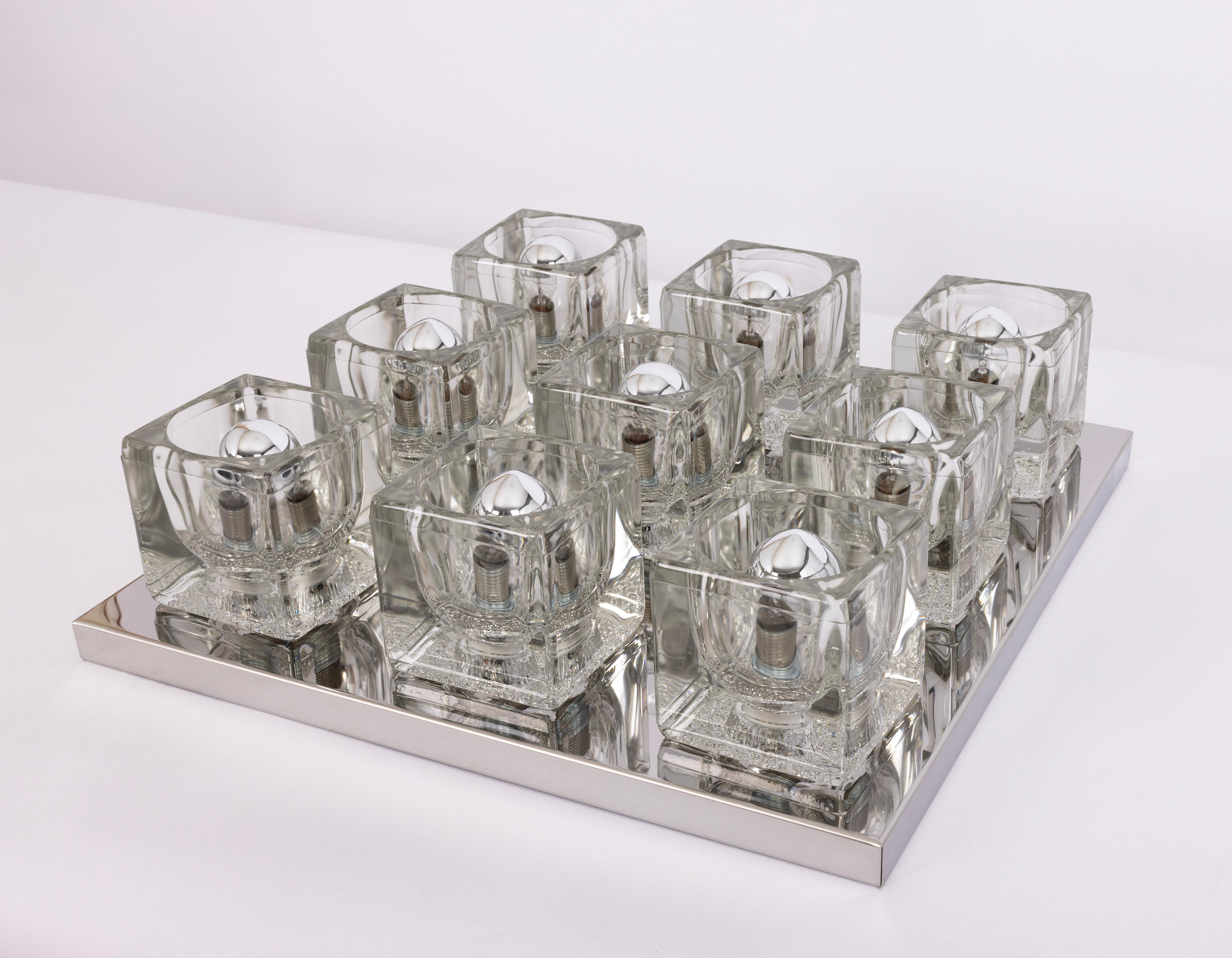 Pantalla de cristal de Peill & Putzler, Alemania, años 70 Alemán en venta