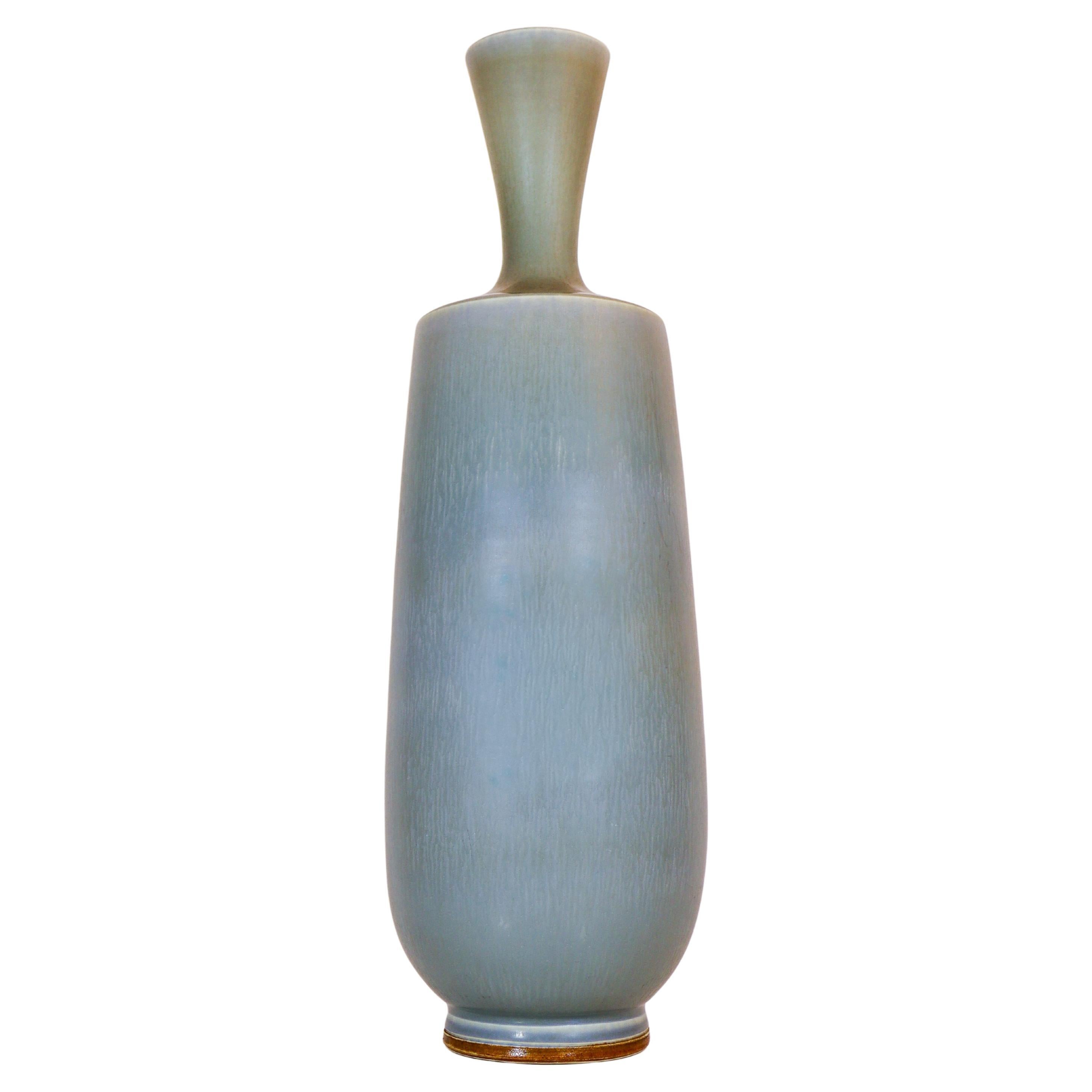 Grande vaso in gres grigio/blu, Berndt Friberg, Gustavsberg - 1971 in vendita