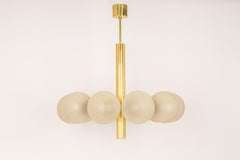 Large Stunning Kaiser Sputnik Glass Globes Chandelier, Germany, 1970s