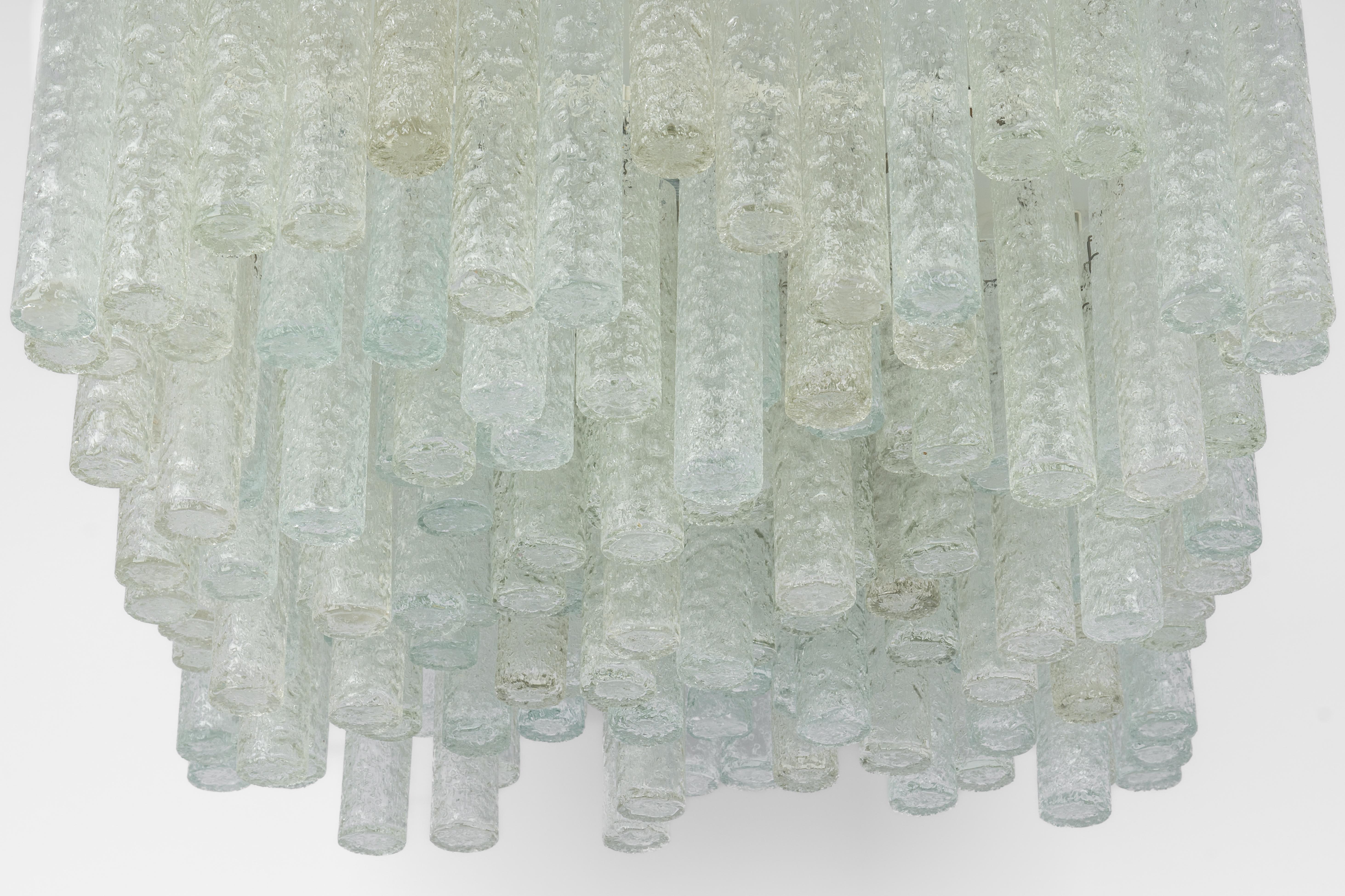 Tedesco 1 of 2 Grande e stupefacente lampada da incasso in vetro di Murano di Doria, Germania, anni '60 in vendita