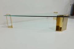 Impresionante Cocktail Table de latón macizo de Lorin Marsh, años 70