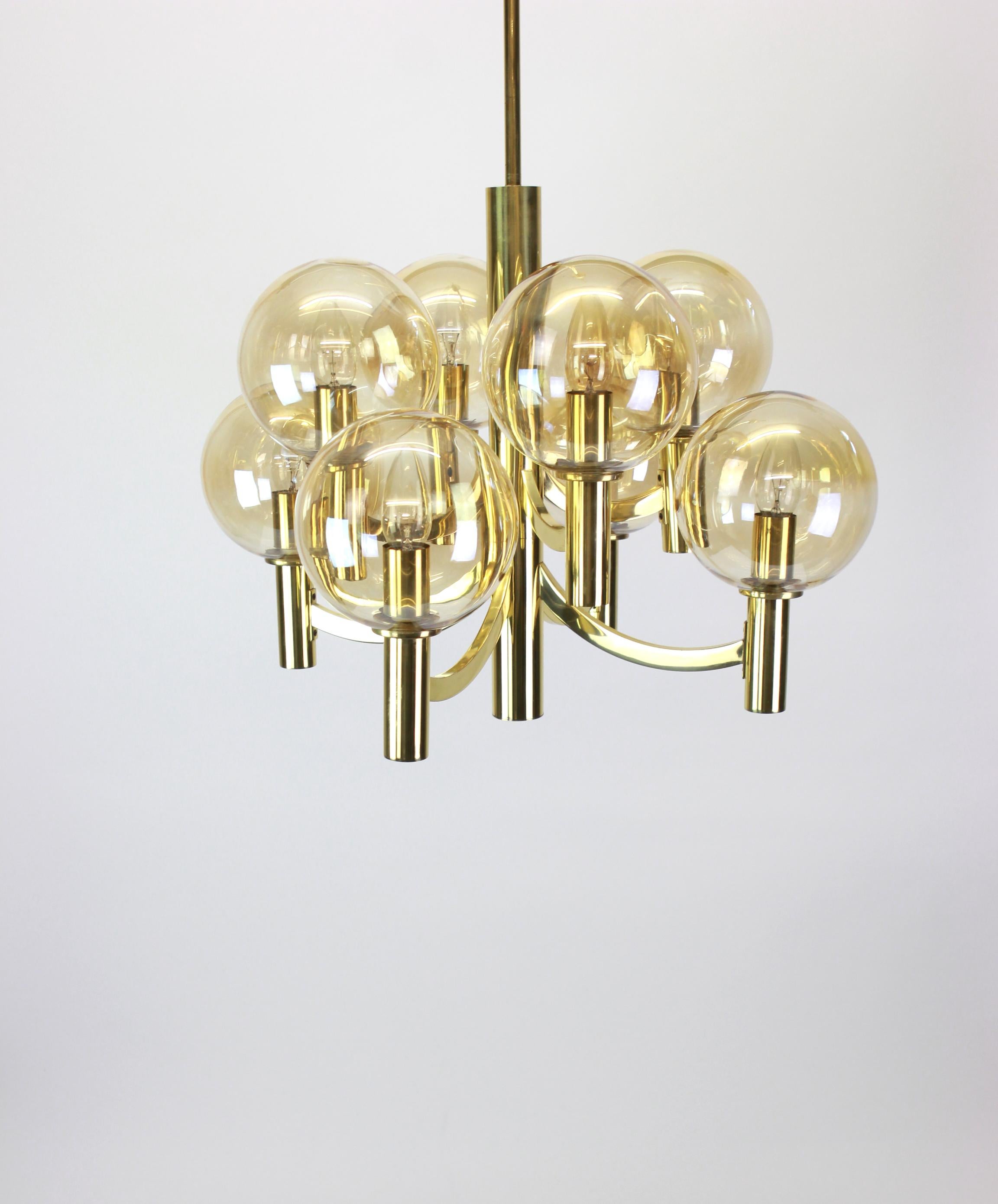 Mid-Century Modern Large Stunning Sputnik Chandelier by Kaiser, Germany, 1970s