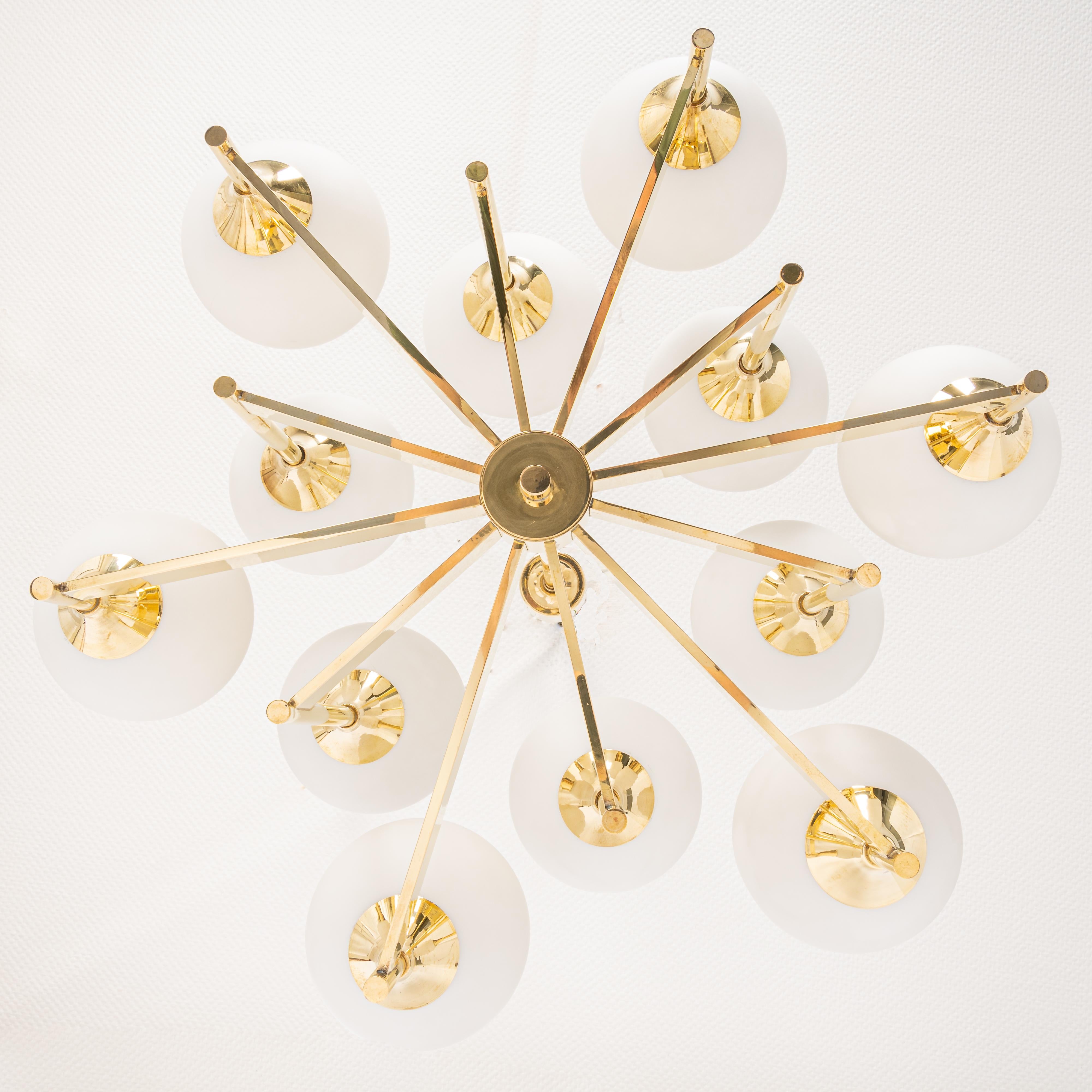 Mid-Century Modern Large Stunning Sputnik Chandelier by Kaiser, Germany, 1970s For Sale