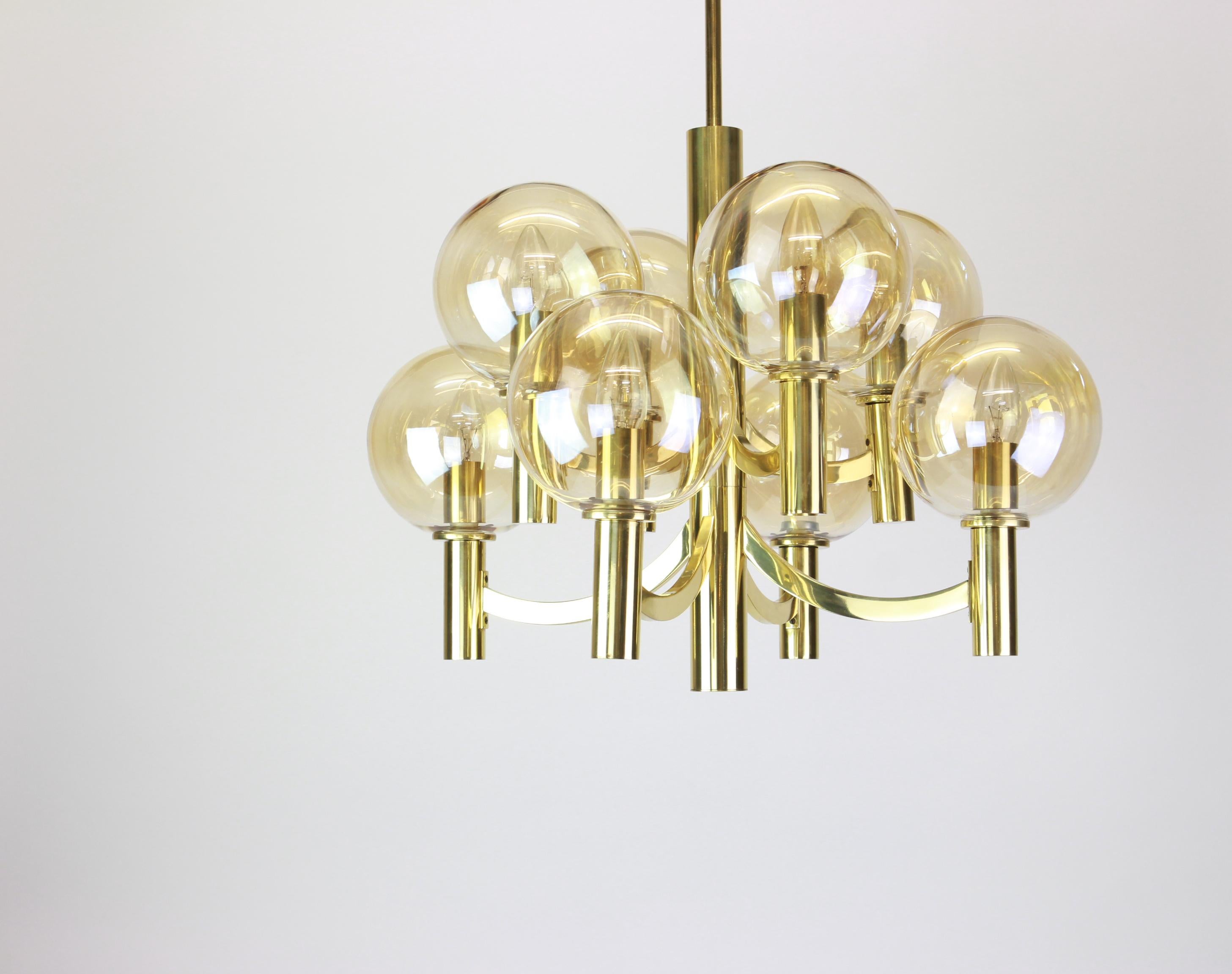 Late 20th Century Large Stunning Sputnik Chandelier by Kaiser, Germany, 1970s