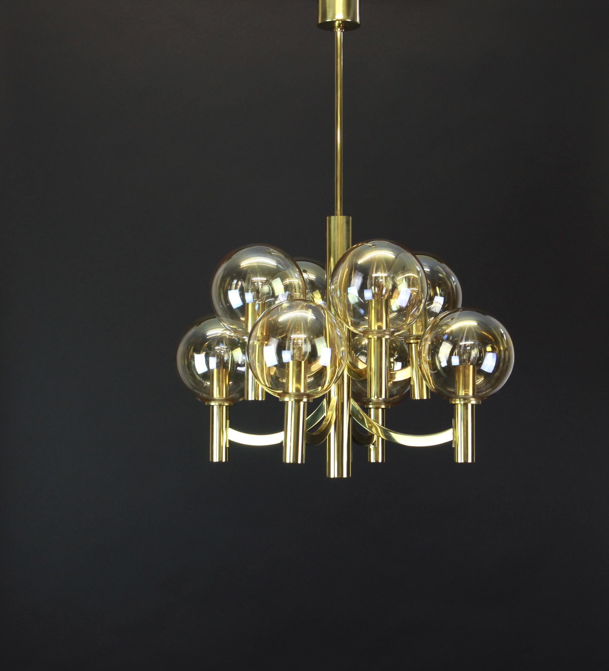 Large Stunning Sputnik Chandelier by Kaiser, Germany, 1970s 2