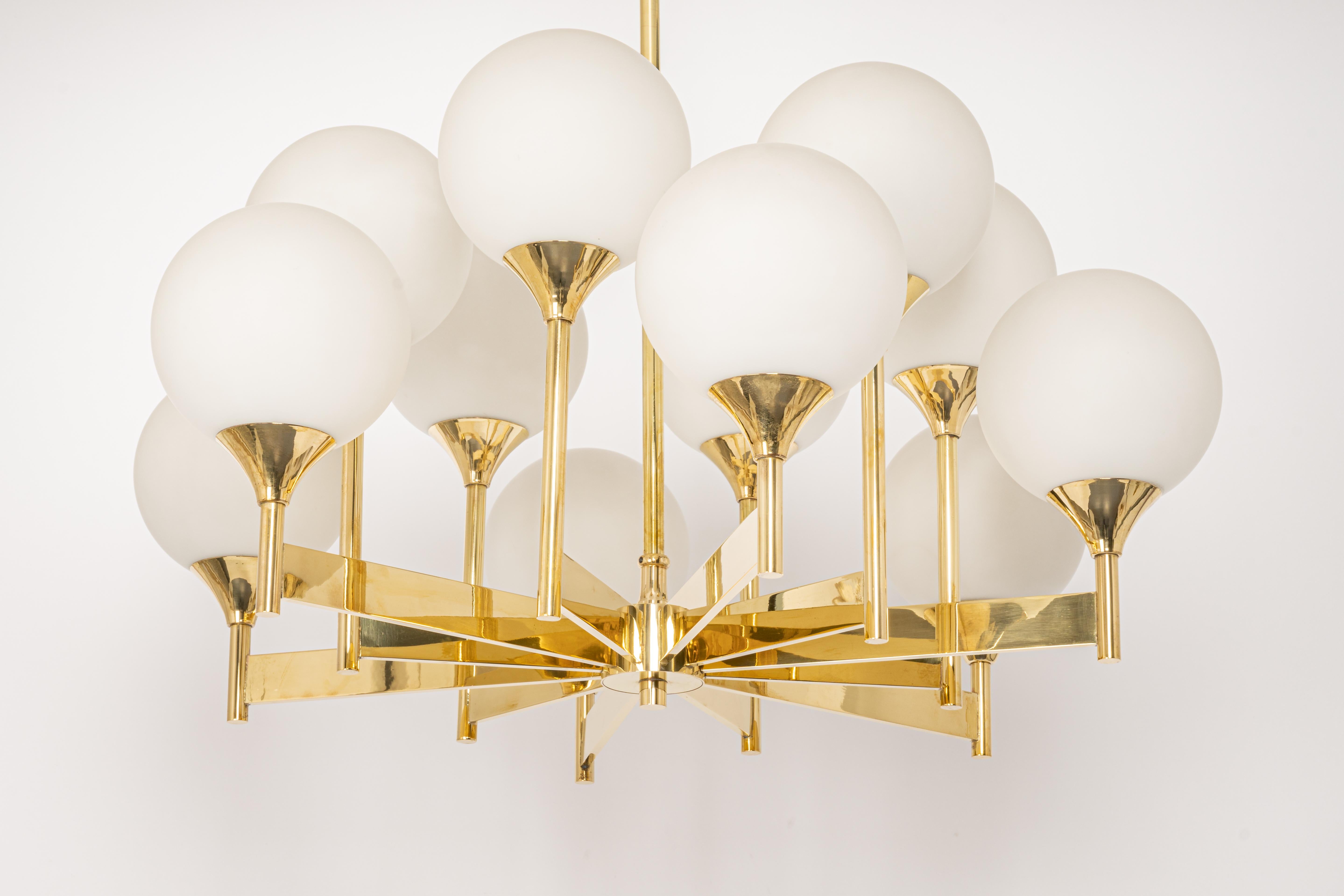 Large Stunning Sputnik Chandelier by Kaiser, Germany, 1970s For Sale 2