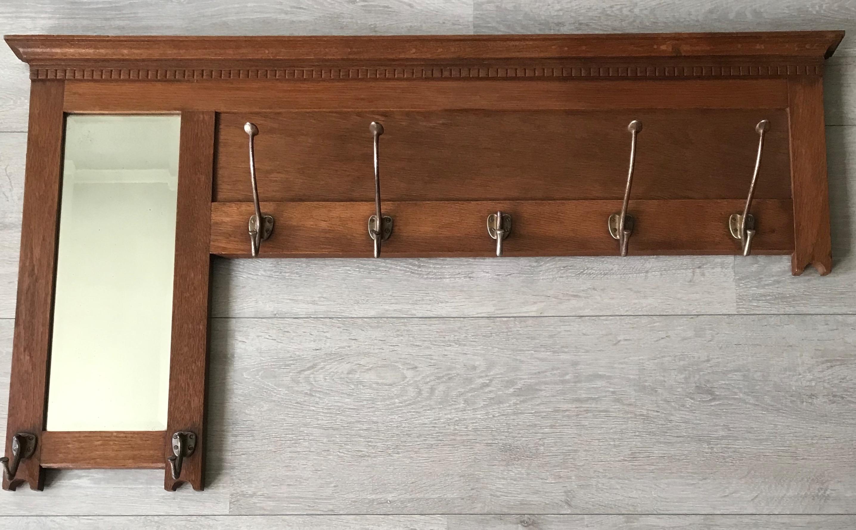 wall coat rack with mirror