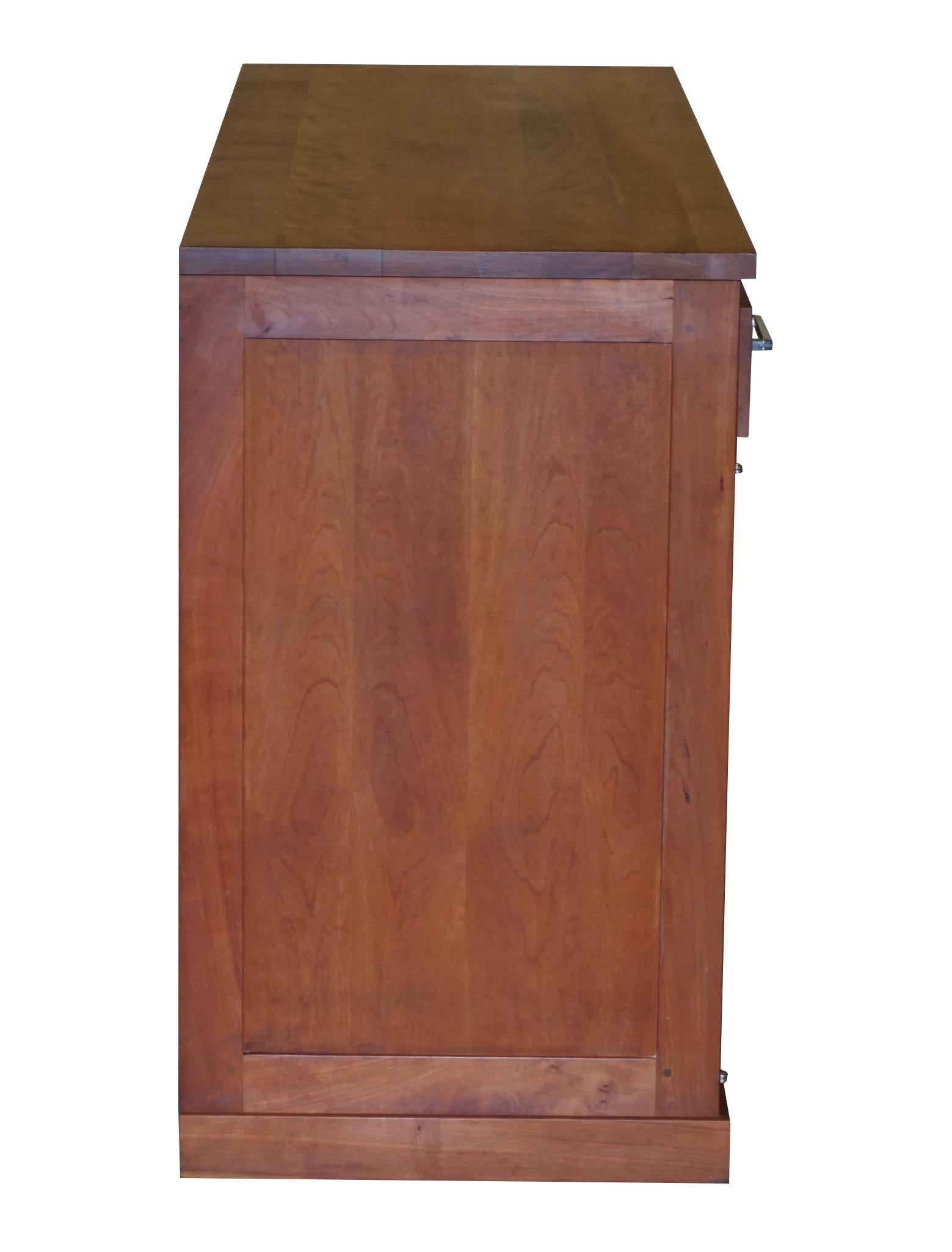MASSIVES AMERIKANISCHES SCHWARZES KERRENHOLZ GEFERTIGT IN ITALIEN RIVA 1920 SEITENBORD MIT SCHUBLADEN 3