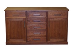 SOLID AMERICAN BLACK CHERRY WOOD MADE IN ITALY RIVA 1920 SIDEBOARD WITH DRAWERs