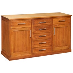 SOLID AMERICAN BLACK CHERRY WOOD MADE IN ITALY RIVA 1920 SIDEBOARD WITH DRAWERs