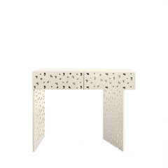 Large Subtle Ecru W(hole) Console Desk by Majbele