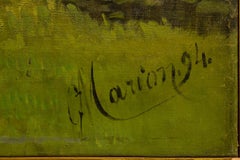 Large Summer Painting Signed and Dated or Sliding Door