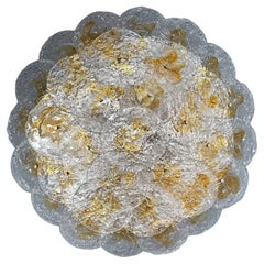 Large Sun Sconce Murano Glass Disc. Italy, 1970s