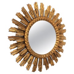 Large Sunburst Gitwood Mirror