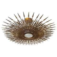Used Large Sunburst Light Fixture
