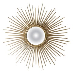 Large Sunburst Mirror by Chaty Vallauris, France, 1960s