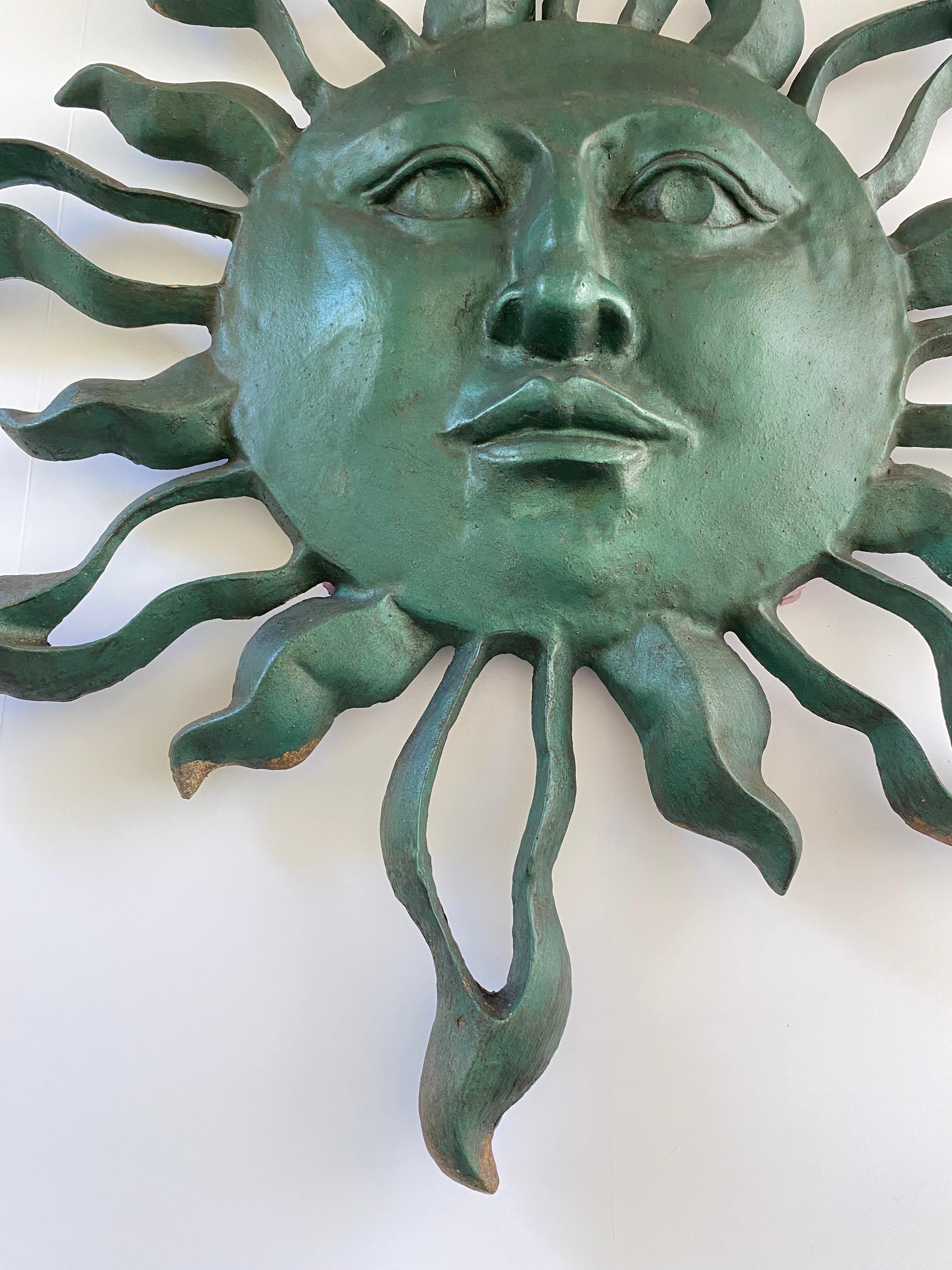Large Sunburst Wall Sculpture, Garden or Patio Architectural Element im Angebot 1