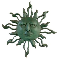 Large Sunburst Wall Sculpture, Garden or Patio Architectural Element