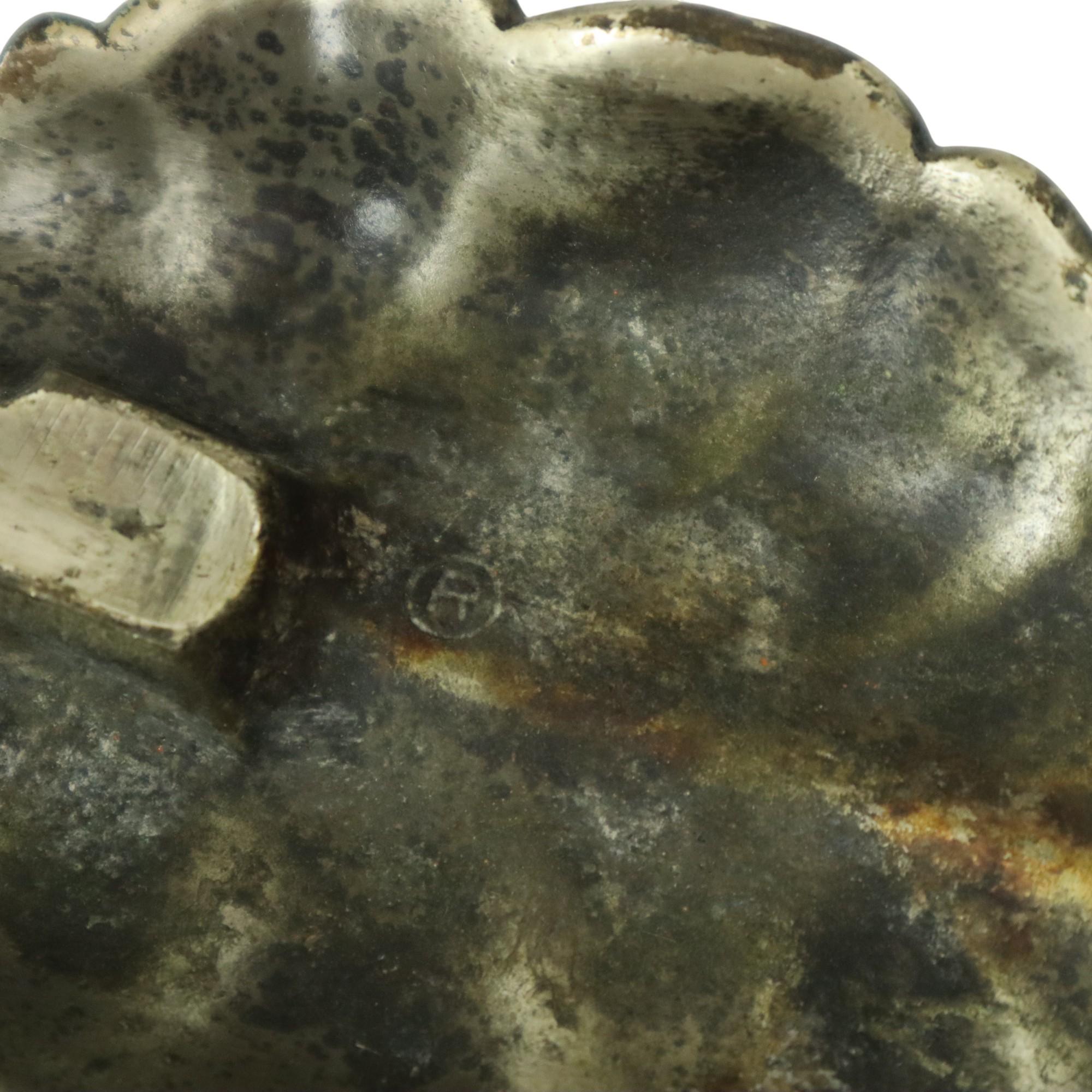 Posacenere girasole grande in bronzo placcato argento S. Agudo 62 cm in vendita 7