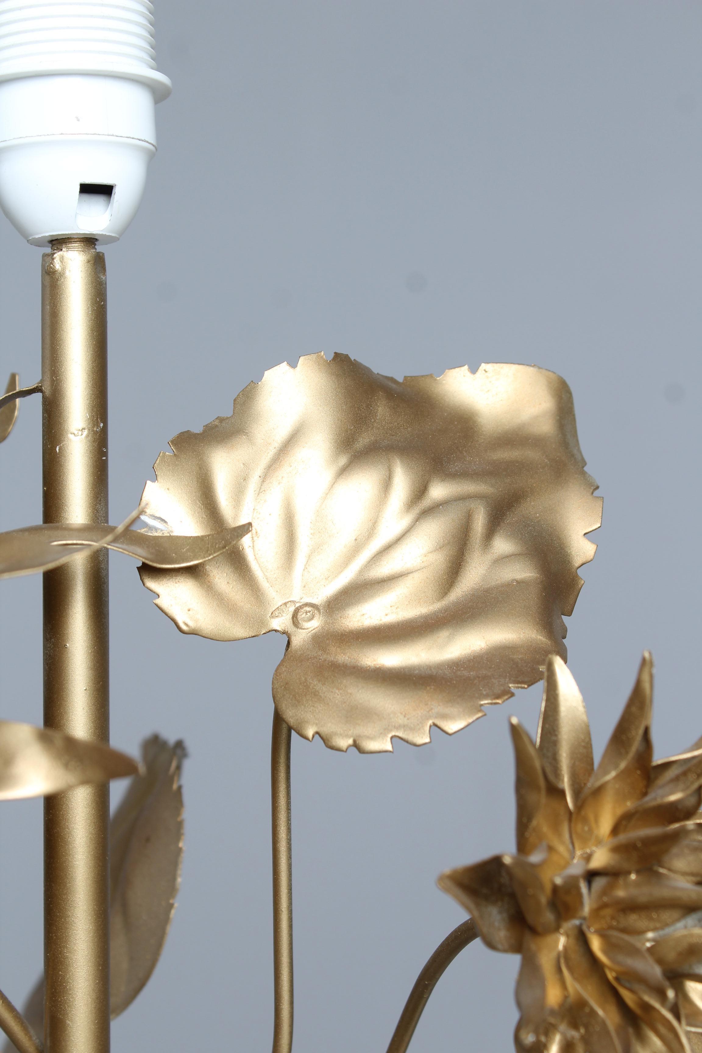 Große Sonnenblumen-Tischlampe, 1980er-Jahre im Angebot 4