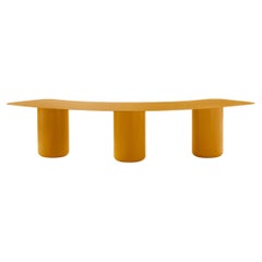 Large Sunshine Yellow Curved Bench by Coco Flip